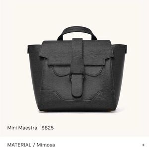 Senreve Mini Maestra Mimosa convertible bag in black. Brand new